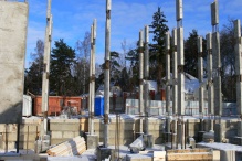Комсомольская. Начало строительства объекта. Февраль 2008 года.
